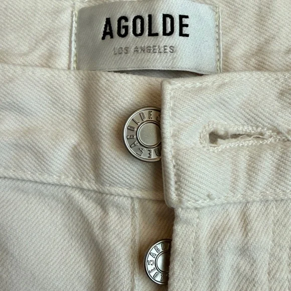 Agolde 90s Jean. Cream colorway. - Picture 3 of 7
